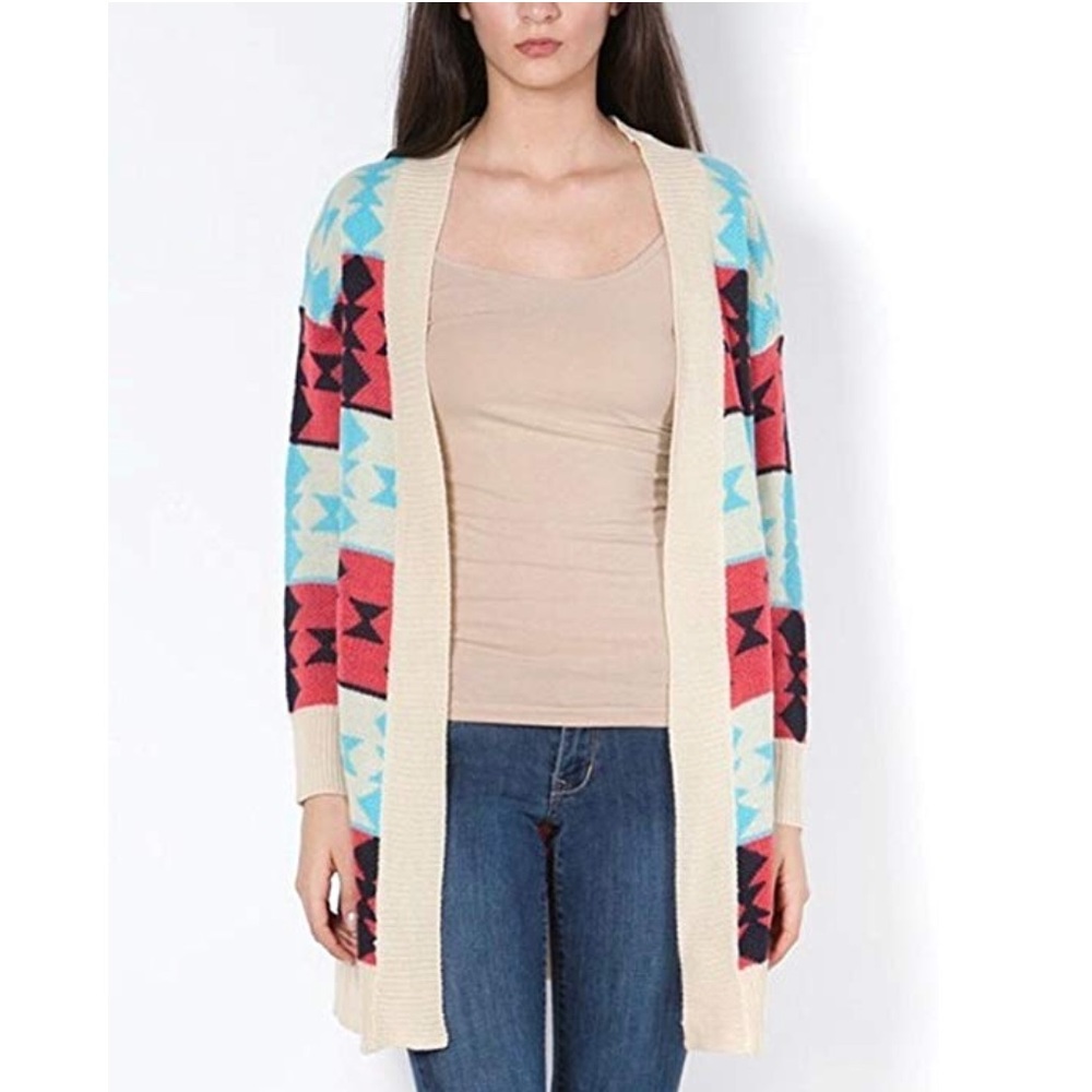 B Sharp Aztec Print Cardigan